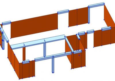 Modello FEM dell’edificio C2 allo stato di progetto