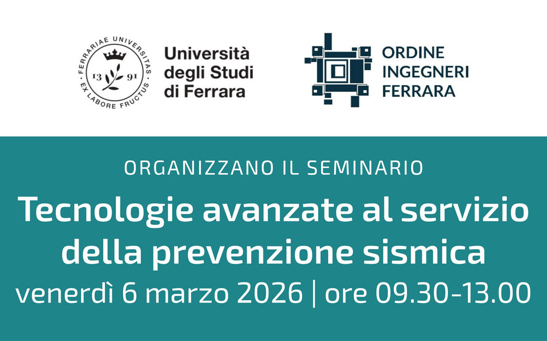 Seminario: Tecnologie avanzate per la prevenzione sismica
