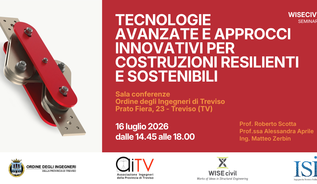 Seminario: tecnologie avanzate e approcci innovativi per costruzioni resilienti e sostenibili